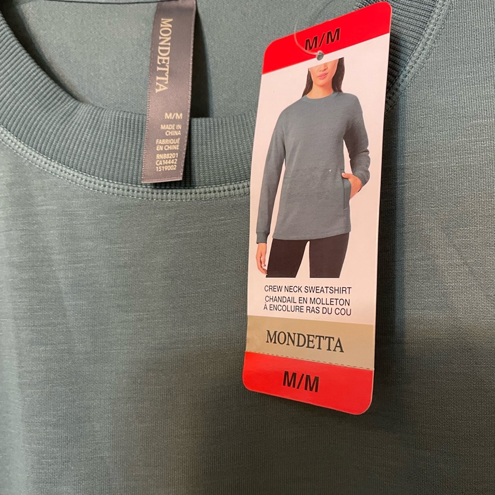 Mondetta Soft Sweatshirt Blue Women's Medium - Picture 5 of 11
